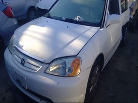 2001 HONDA CIVIC, WHITE, EX, 1.7L, VTEC, AT.  A25055
